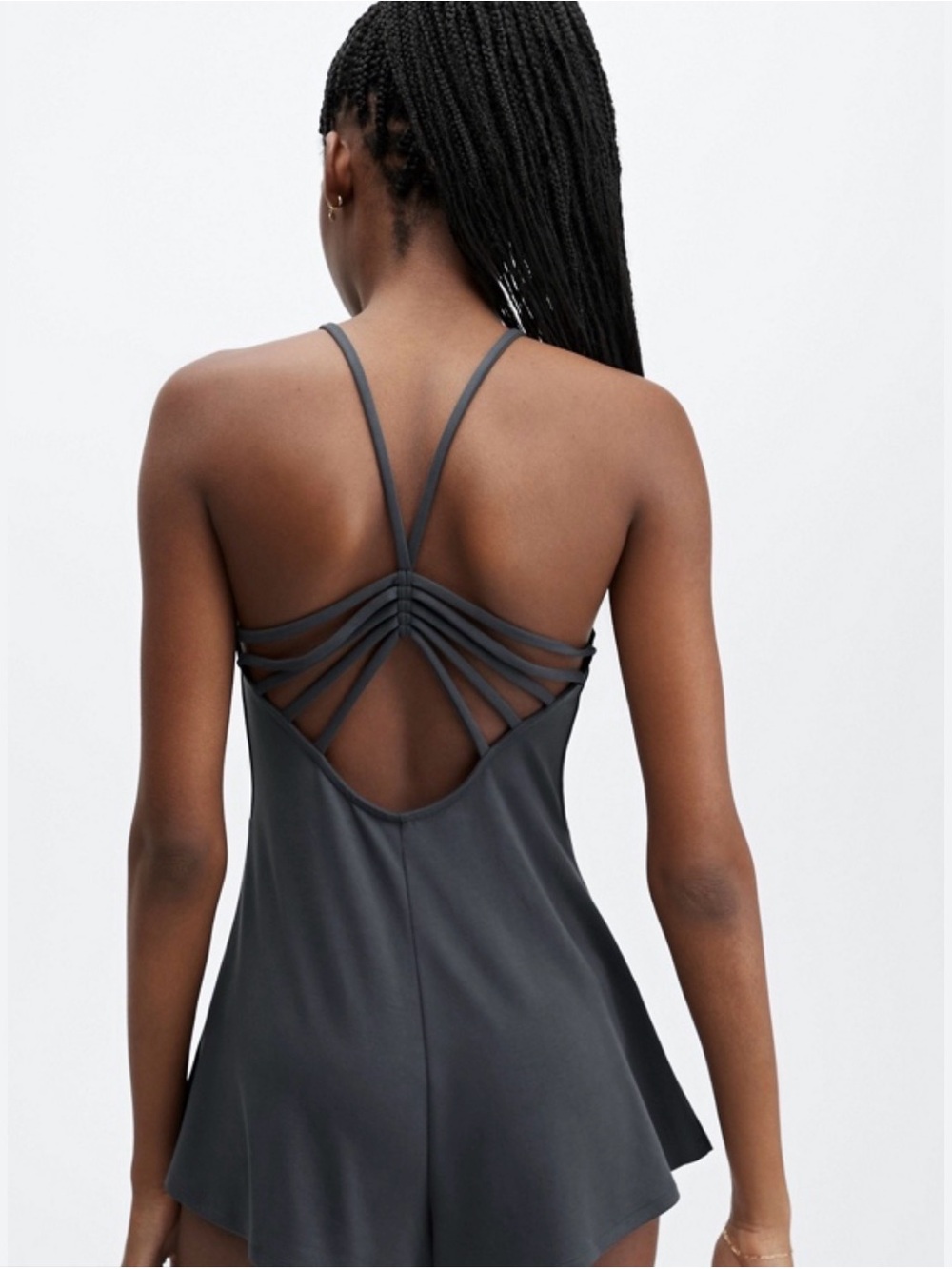 Fabletics gray Strappy Back Women's romper